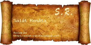 Salát Renáta névjegykártya